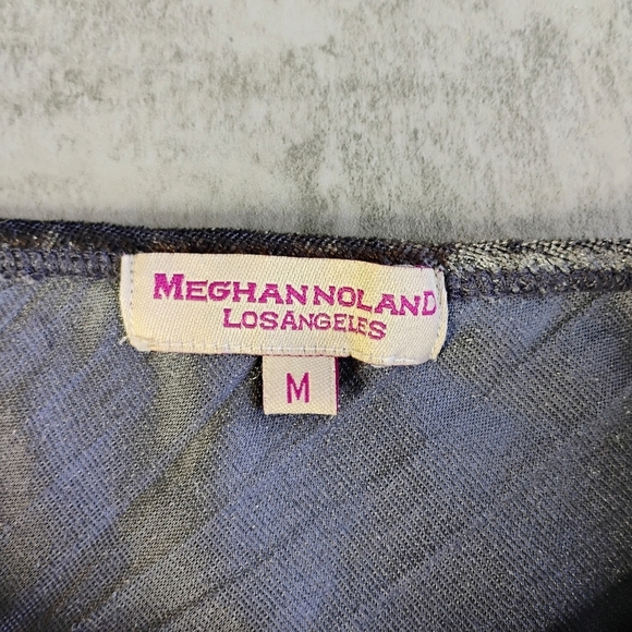 Meghan Noland Y2K Babydoll Top Womens‎ Medium Gray Velour Iridescent Fairycore - Picture 4 of 9